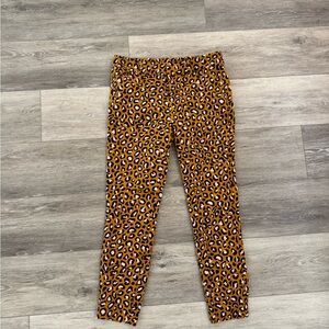 Old Navy Animal Print Pixie Pants in Mustard and Black Cheetah